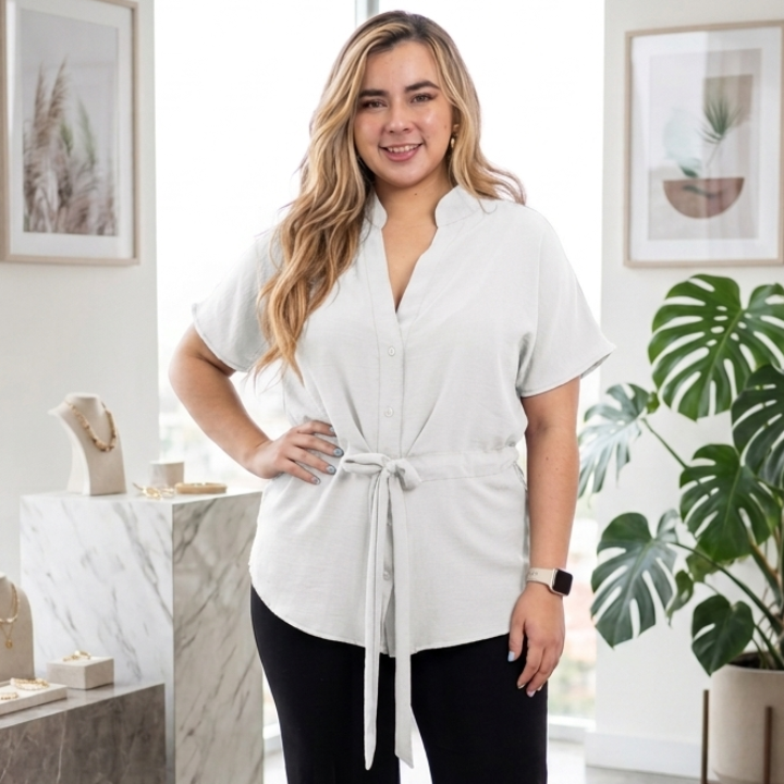 BLUSÓN LARGO BLANCO