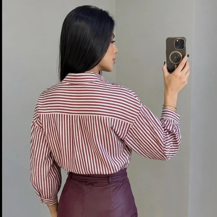 Blusa Rayas Vino Amarre