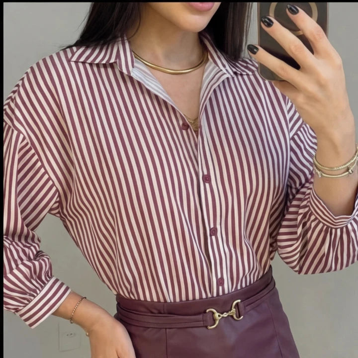 Blusa Rayas Vino Amarre