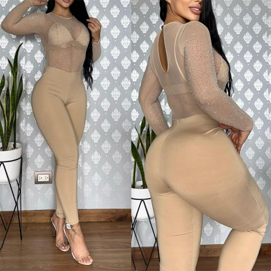 Enterizo Brillos London Beige