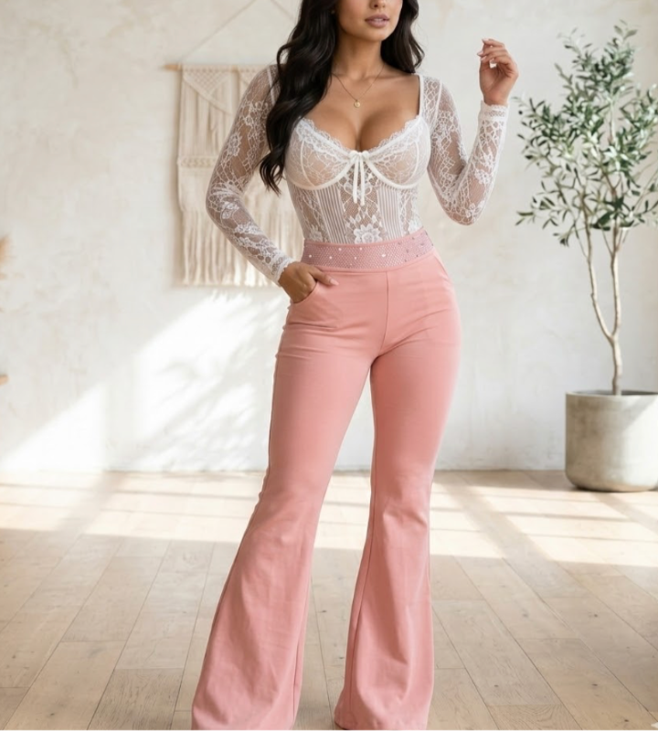 Conjunto Body Encaje Blanco