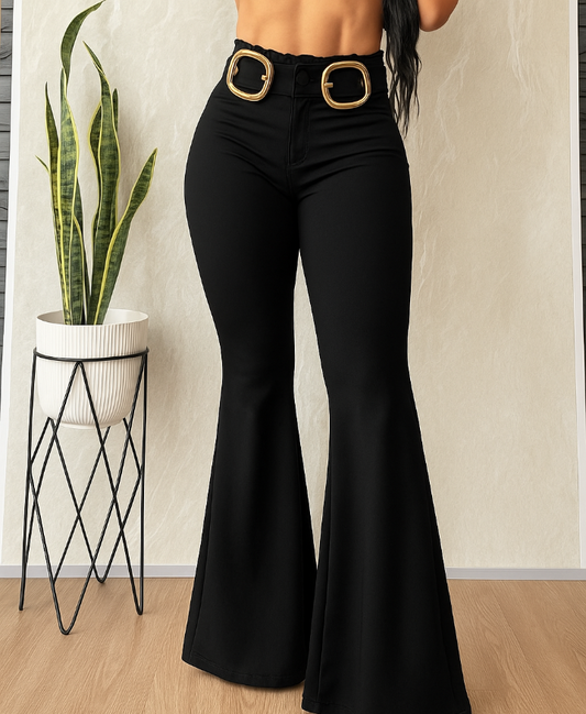 Leggins Campana Negro Hebillas