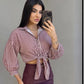 Blusa Rayas Vino Amarre