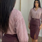 Blusa Rayas Vino Amarre